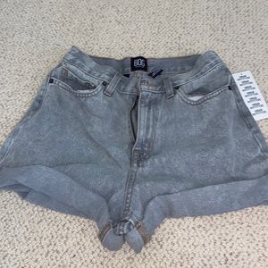 BDG light gray cuffed jean shorts